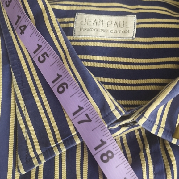 Jean-Paul (4) Men's Tailor-Made Designed Dress Shirts 3X-Tall Premier Cotton EUC - Picture 11 of 16